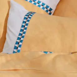 Taie d'oreiller percale avec galon
