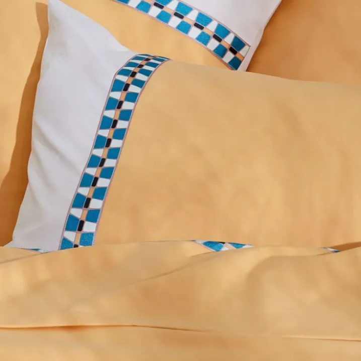 Taie d'oreiller percale avec galon