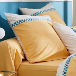 Taie d'oreiller percale avec galon