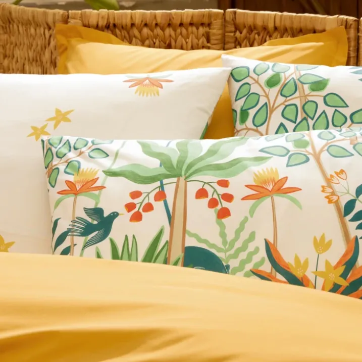 Taie d’oreiller percale de coton 80 fils tropical