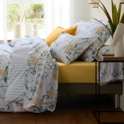 Taie d’oreiller percale de coton floral