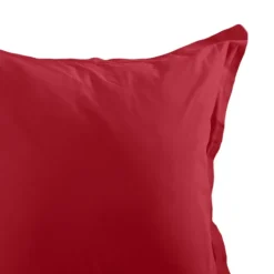 Taie d'oreiller unie en coton