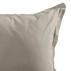 Taie d'oreiller unie en coton