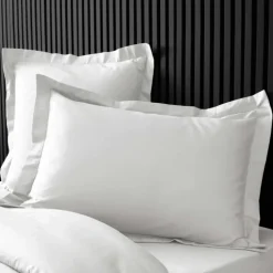 Taie d'oreiller volant plat 100% percale de coton ORIGINE