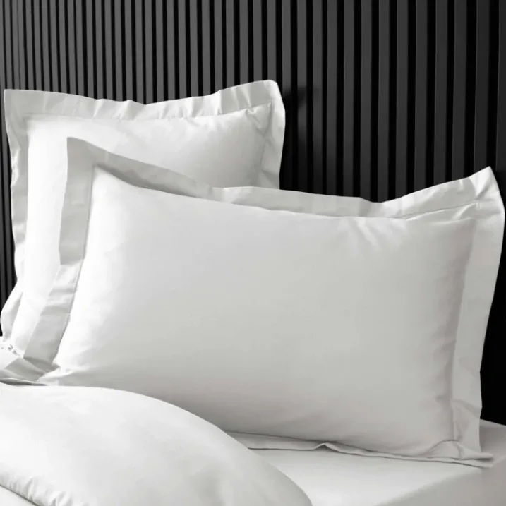 Taie d'oreiller volant plat 100% percale de coton ORIGINE