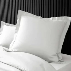 Taie d'oreiller volant plat 100% percale de coton ORIGINE