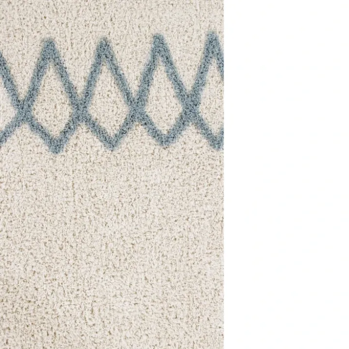 Tapis atlas natural bleu vintage