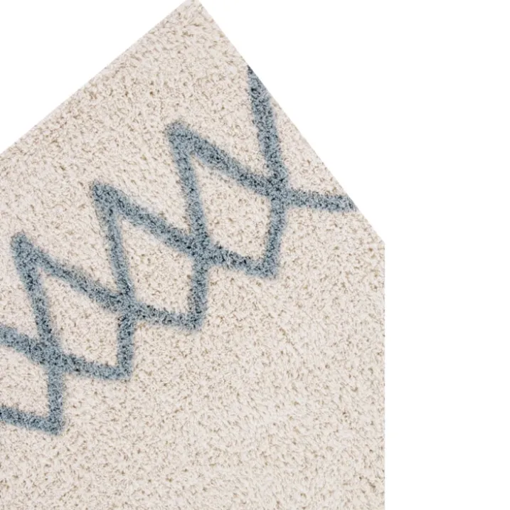 Tapis atlas natural bleu vintage