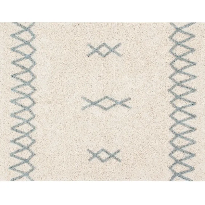 Tapis atlas natural bleu vintage