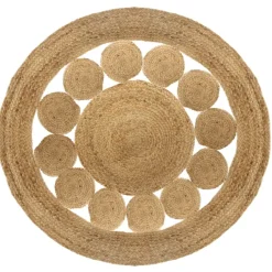 Tapis déco en jute ajourée