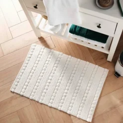 Tapis de Bain Cleonis Uni avec Reliefs