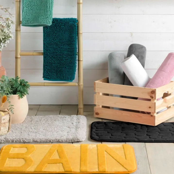 Tapis de bain en microfibre absorbante à picots