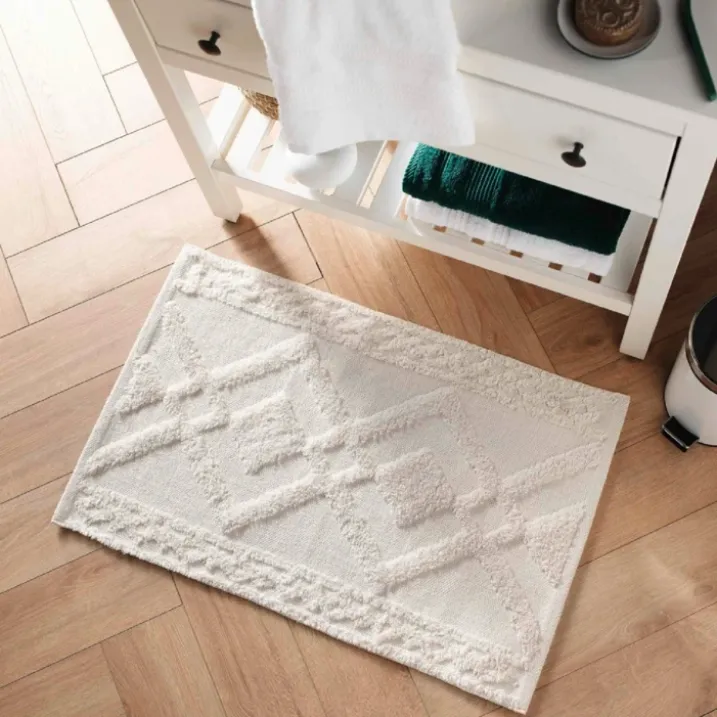 Tapis de Bain Gladis Uni avec Reliefs