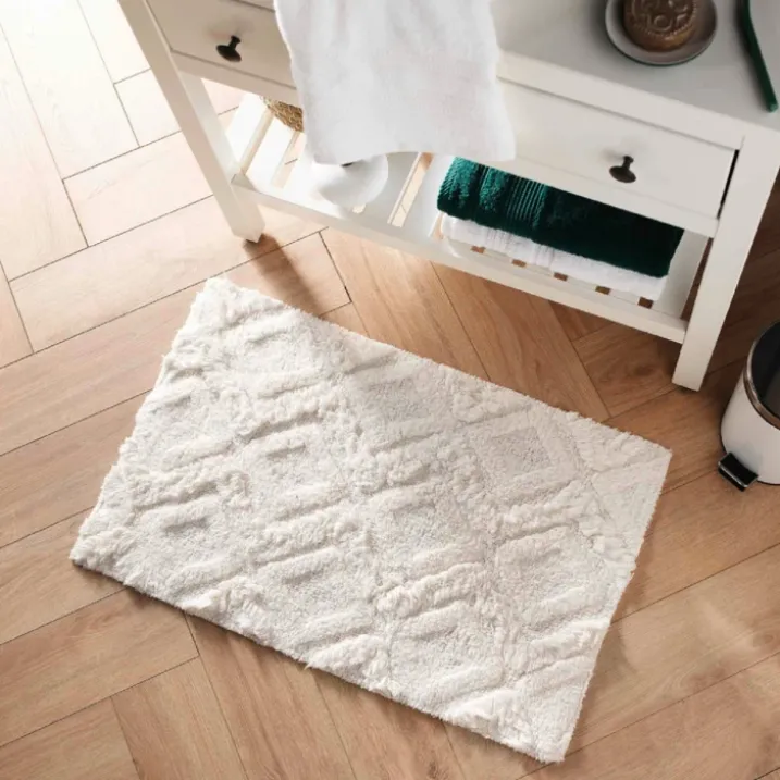 Tapis de Bain Ikatis Uni avec Reliefs
