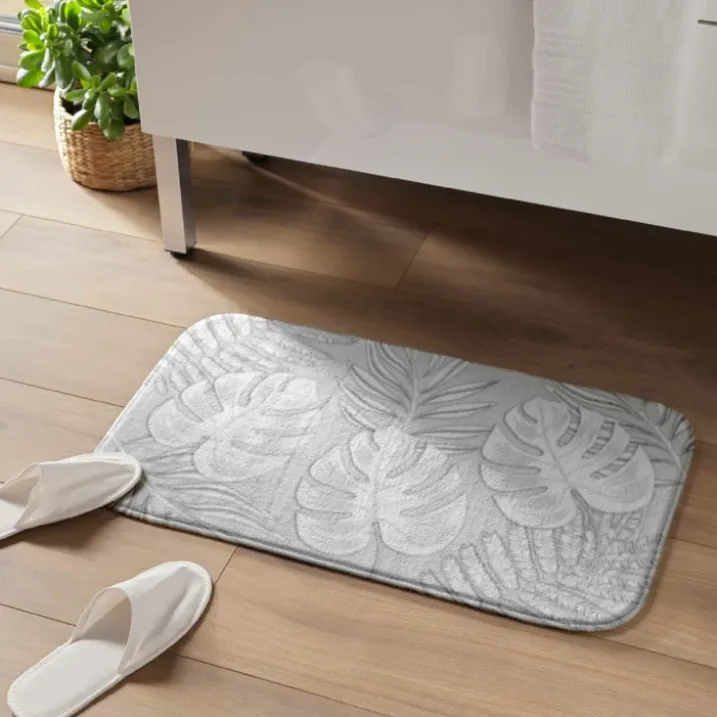 Tapis de bain imprimé feuilles
