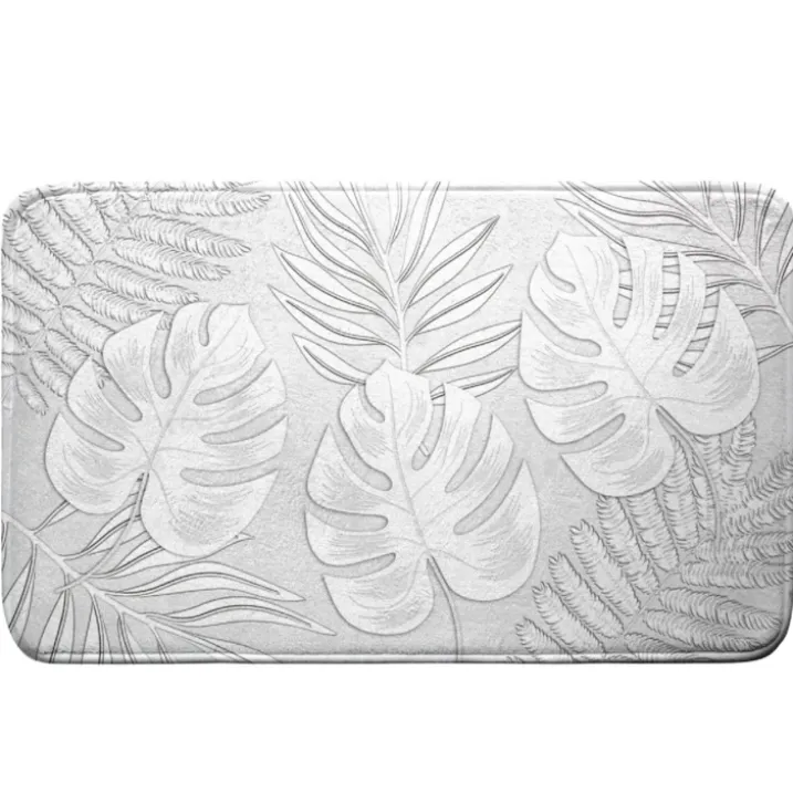Tapis de bain imprimé feuilles