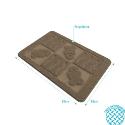 Tapis de bain à relief