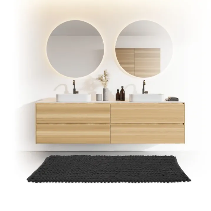 Tapis de bain tressé épais