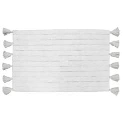 Tapis de bain uni et à pompons
