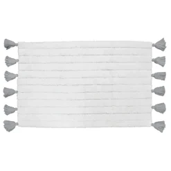 Tapis de bain uni et à pompons