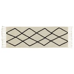 Tapis de couloir lavable bereber beige