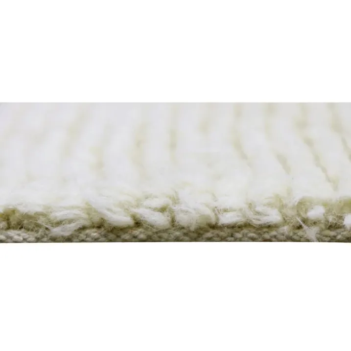 Tapis de couloir lavable en laine koa grès