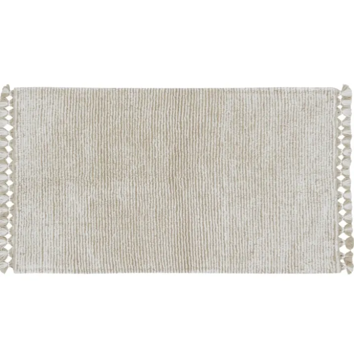 Tapis de couloir lavable en laine koa grès