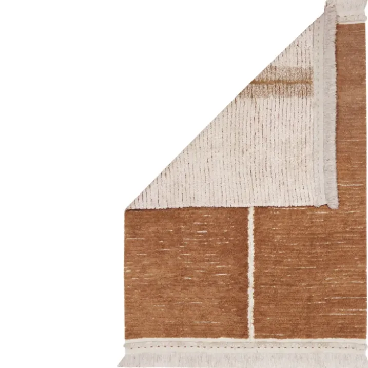 Tapis de couloir lavable et réversible caramel duo