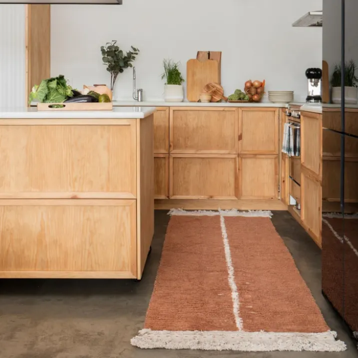 Tapis de couloir lavable et réversible caramel duo