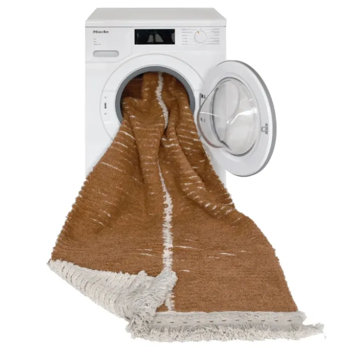 Tapis de couloir lavable et réversible caramel duo