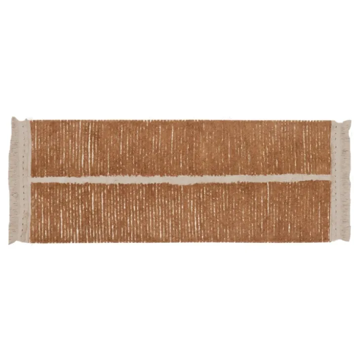Tapis de couloir lavable et réversible caramel duo