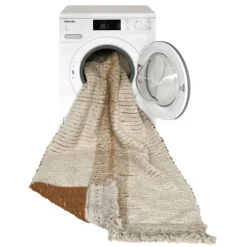 Tapis de couloir lavable et réversible caramel duo