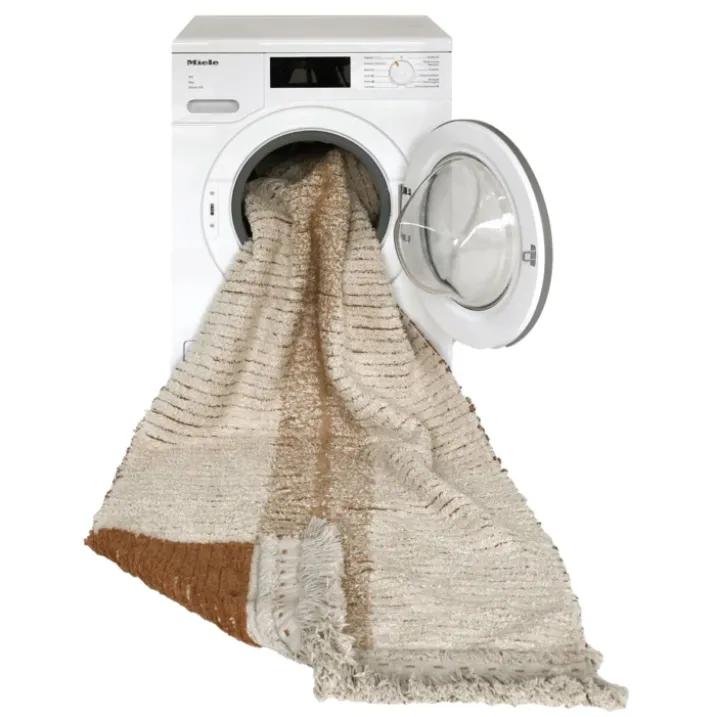 Tapis de couloir lavable et réversible caramel duo