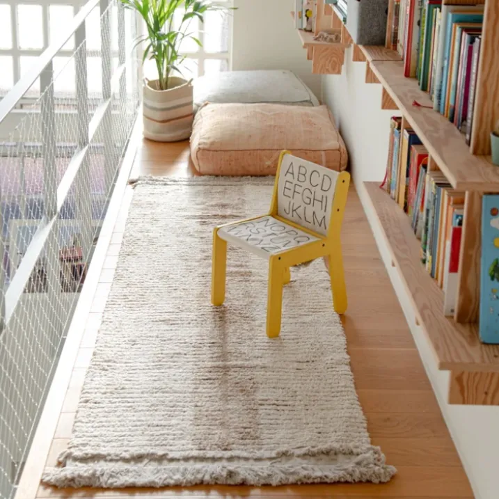 Tapis de couloir lavable et réversible caramel duo