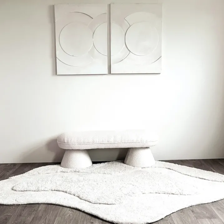 Tapis de salon forme organique