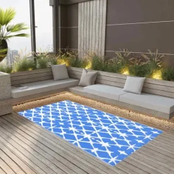 Tapis d’extérieur motif graphique tissé