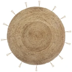 Tapis en jute et lurex