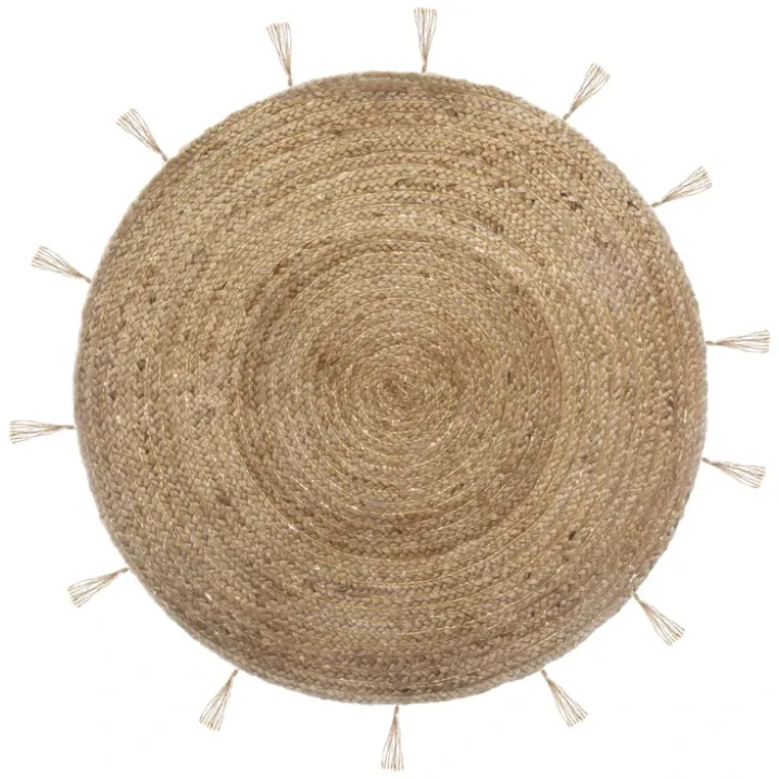 Tapis en jute et lurex