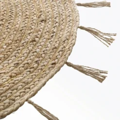 Tapis en jute et lurex