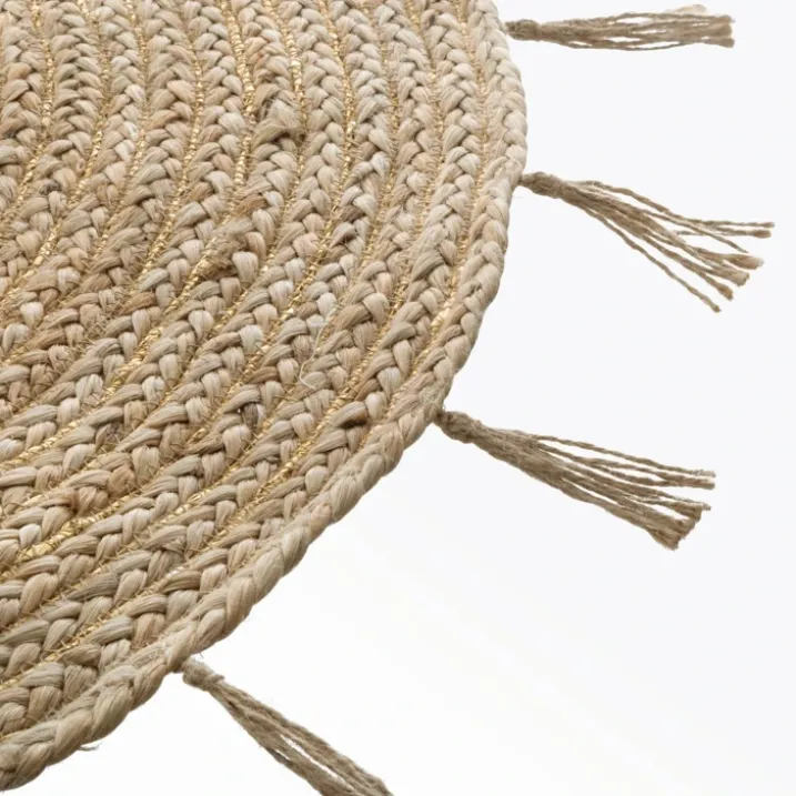 Tapis en jute et lurex
