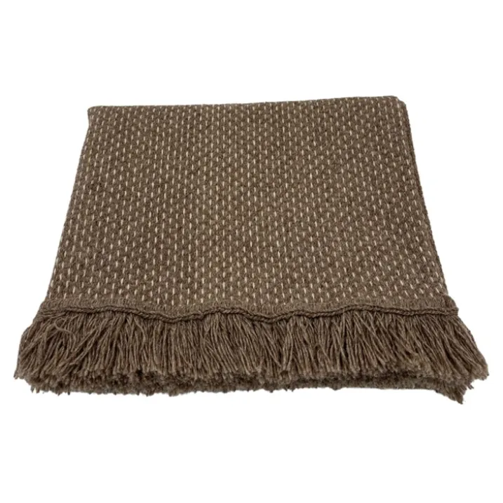 Tapis en laine et coton à motif pointillé texturé