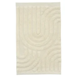 Tapis 2-en-1 mural et de bain tufté en coton design