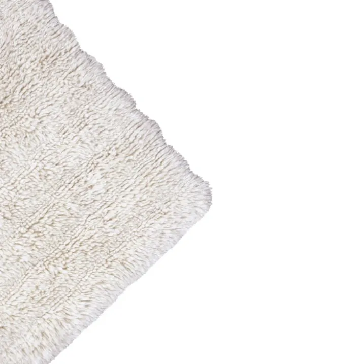 Tapis lavable en laine dunes - mouton blanc