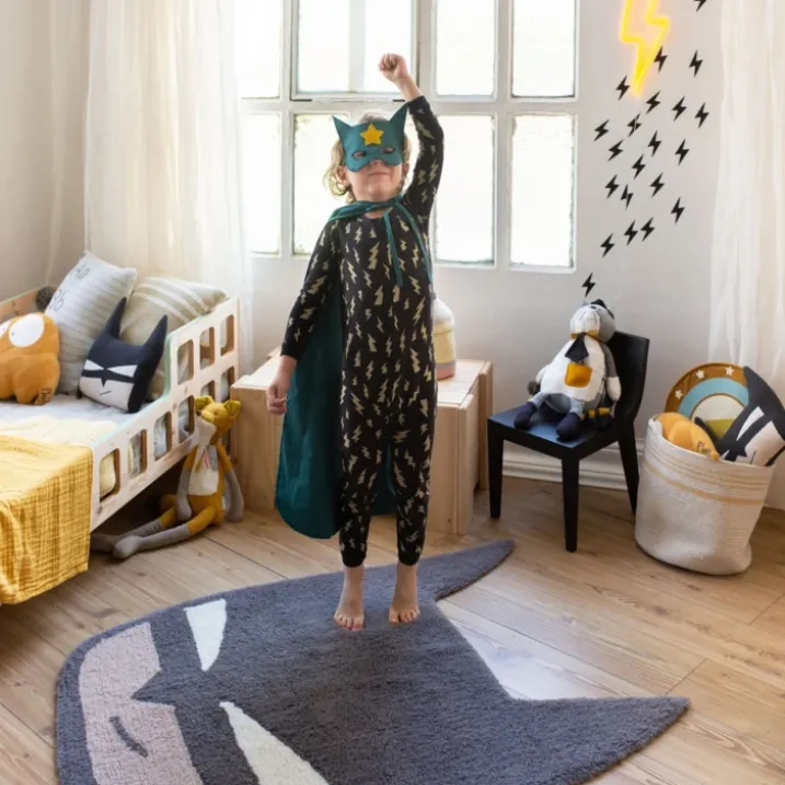 Tapis lavable en laine super héros
