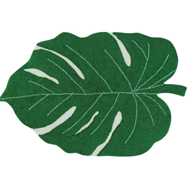 Tapis lavable feuille de monstera
