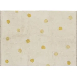 Tapis lavable hippy dots naturel