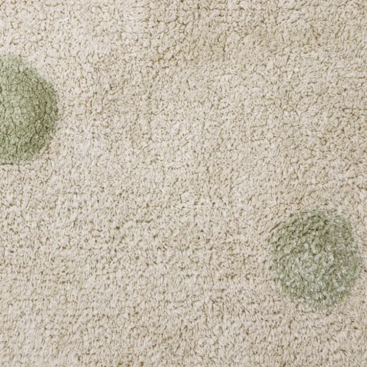 Tapis lavable hippy dots naturel