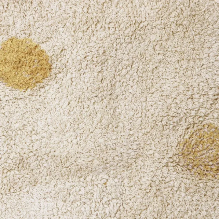 Tapis lavable hippy dots naturel