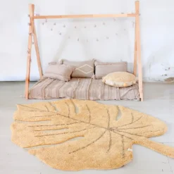 Tapis lavable monstera