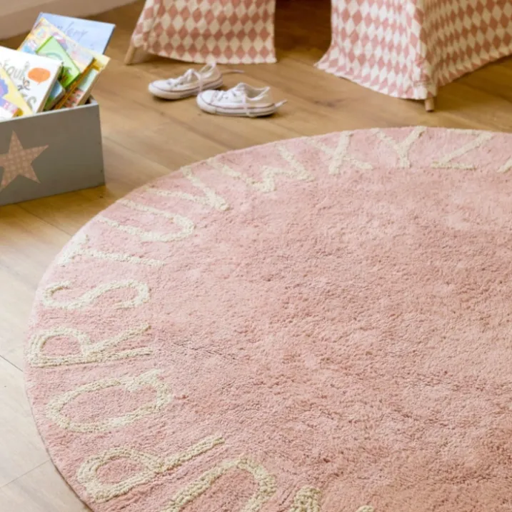 Tapis lavable rond alphabet ABC